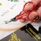 Antique Embroidery Scissors with Case – Vintage Gold & Red Needlework Shears for Sewing, Cross Stitch & Crochet
